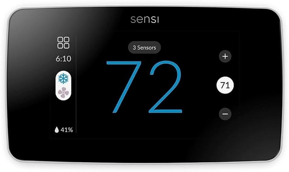 Sensi Touch 2 Smart Thermostat with Touchscreen Color Display, ST76W WHITE BEVEL